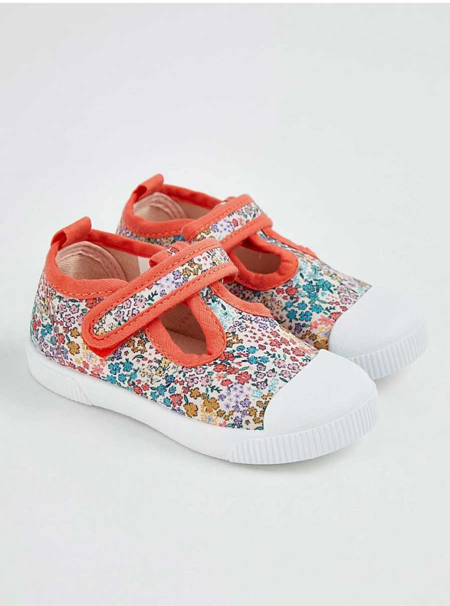 Girls Coral Floral T-Bar Canvas Pumps - George at Asda Kids Shoes Review