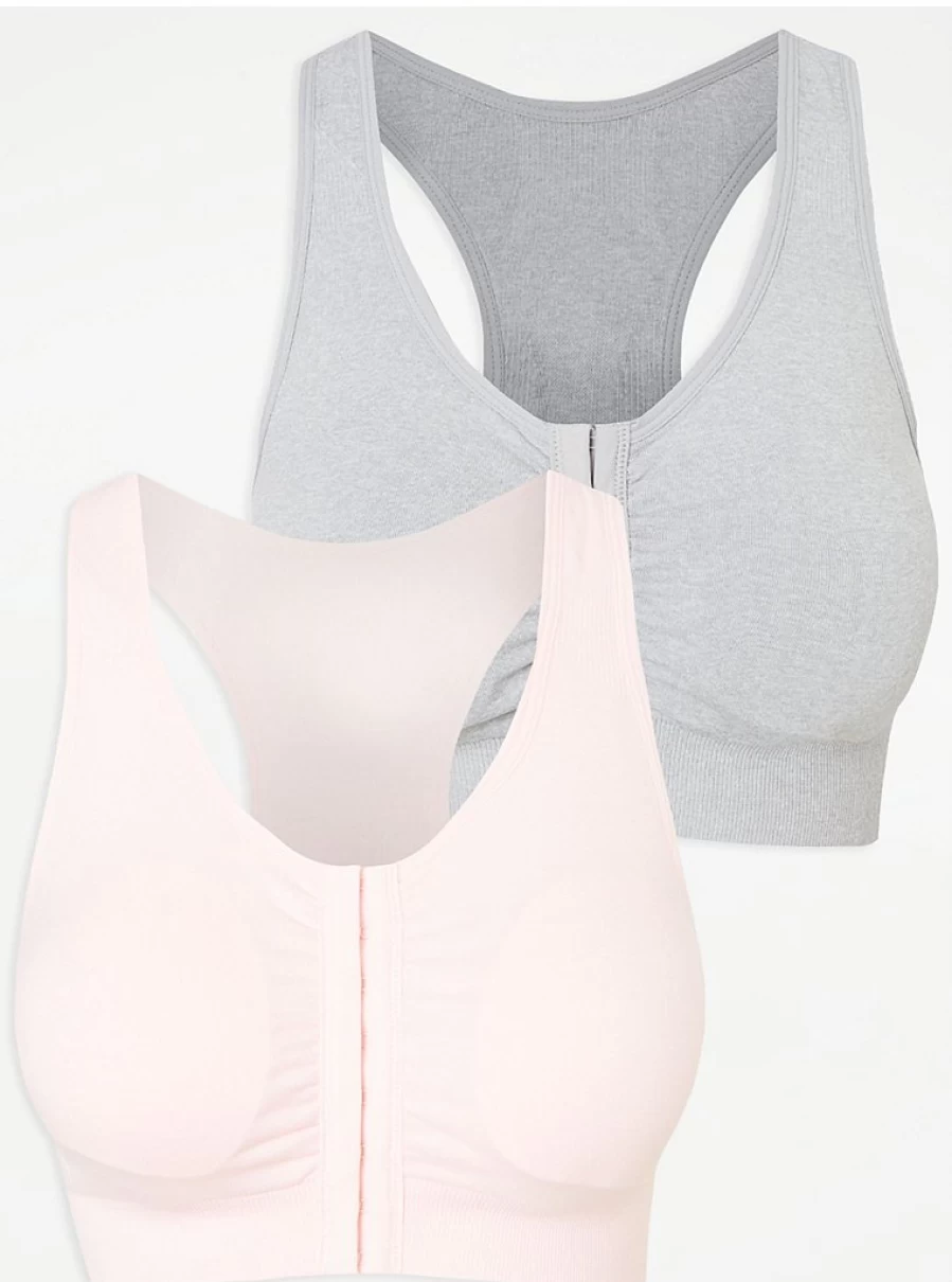 Post Surgery Bras for Women - 2 Pack Comfort Bra by George at Asda | Soft Recovery Lingerie