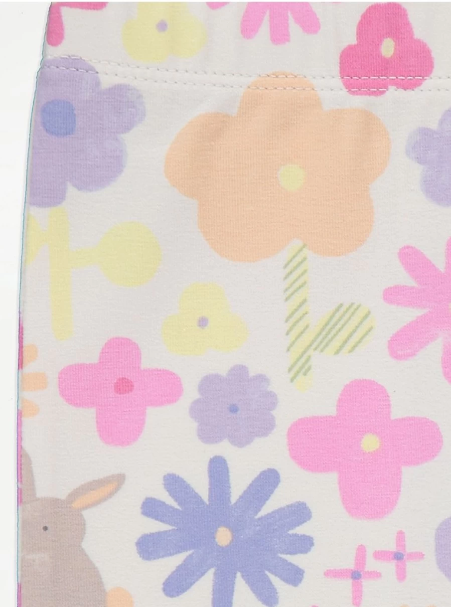 "George at Asda Baby Floral Gingham Leggings 5-Pack | Soft & Stylish Toddler Leggings"