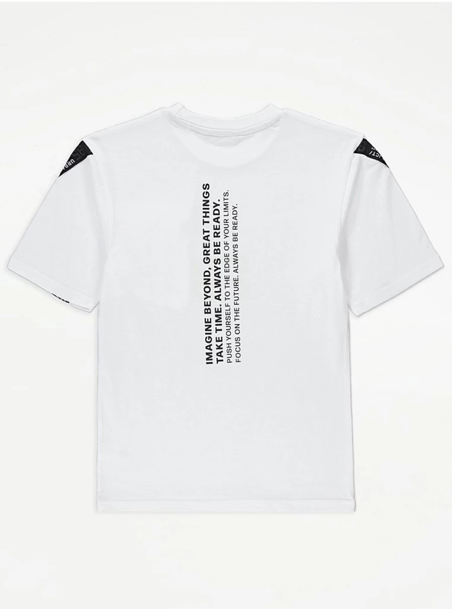 "George at Asda Boys' White Urban Project T-Shirt and Cargo Shorts Outfit Set"
