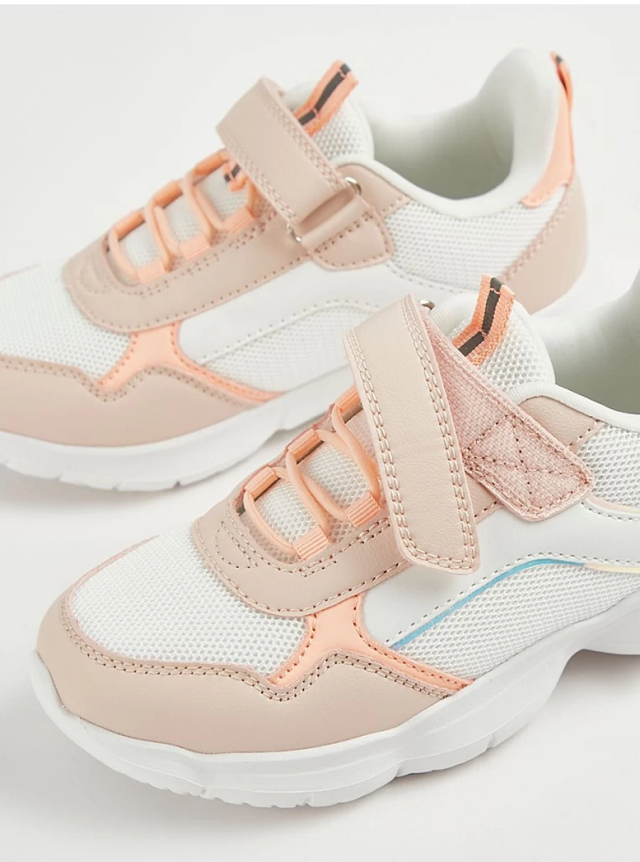 Kids' Pink Iridescent Mesh Trainers | Lightweight & Comfortable | George at Asda
