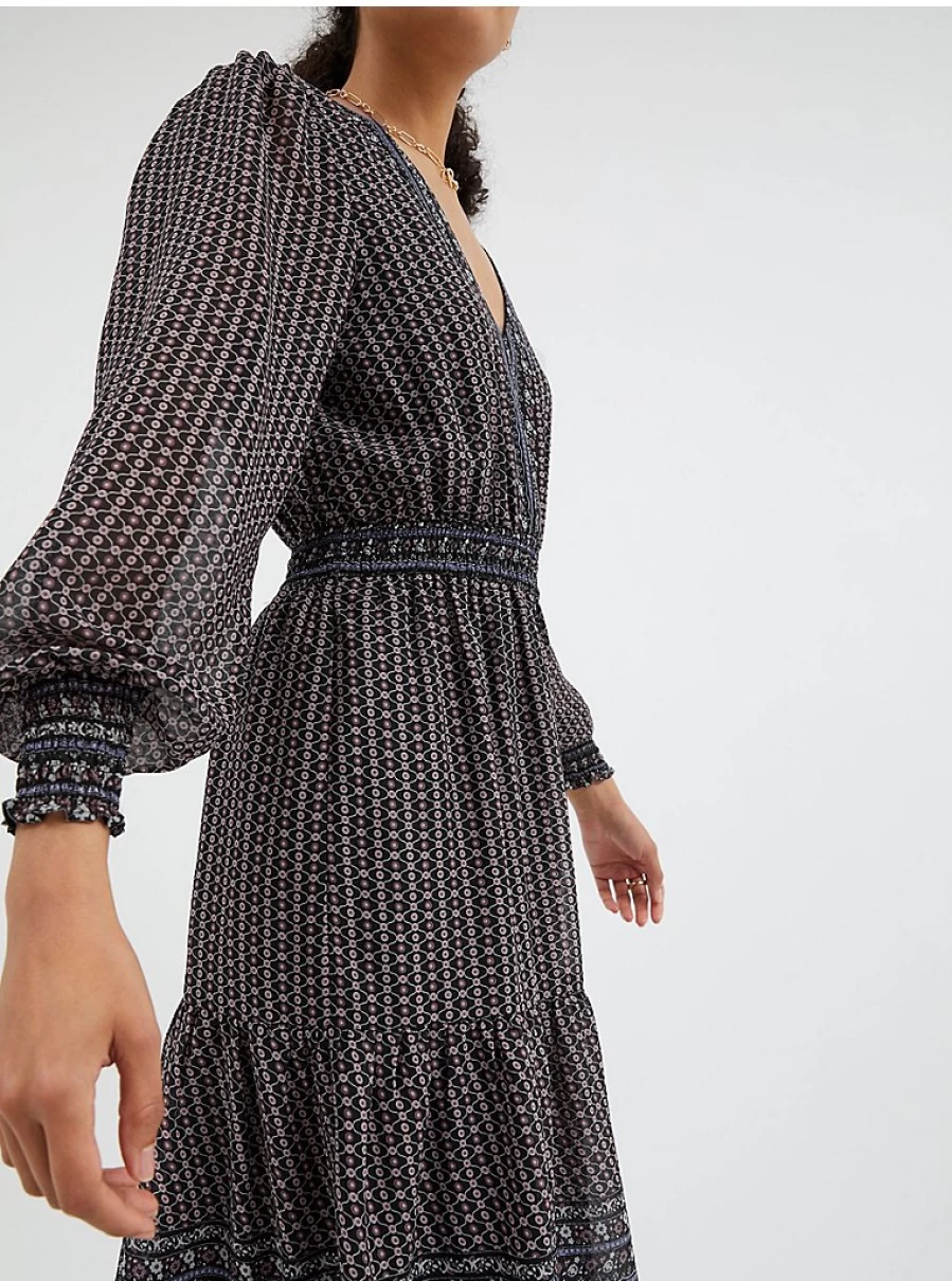 Boho Printed Chiffon Midi Dress for Women | George at Asda | Flowy Summer Dress Review