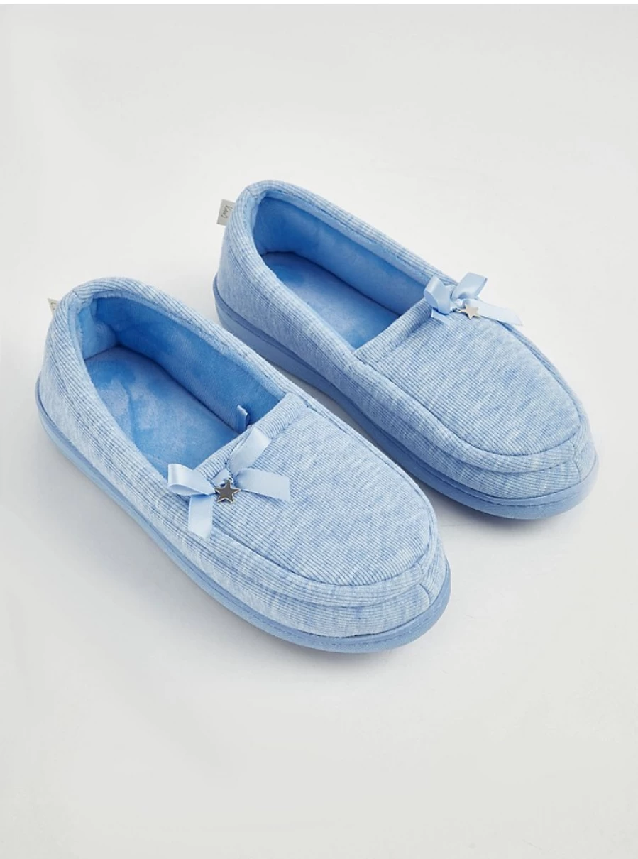 "George at Asda Blue Full Back Slippers for Women | Comfortable Lingerie Slippers Review"
