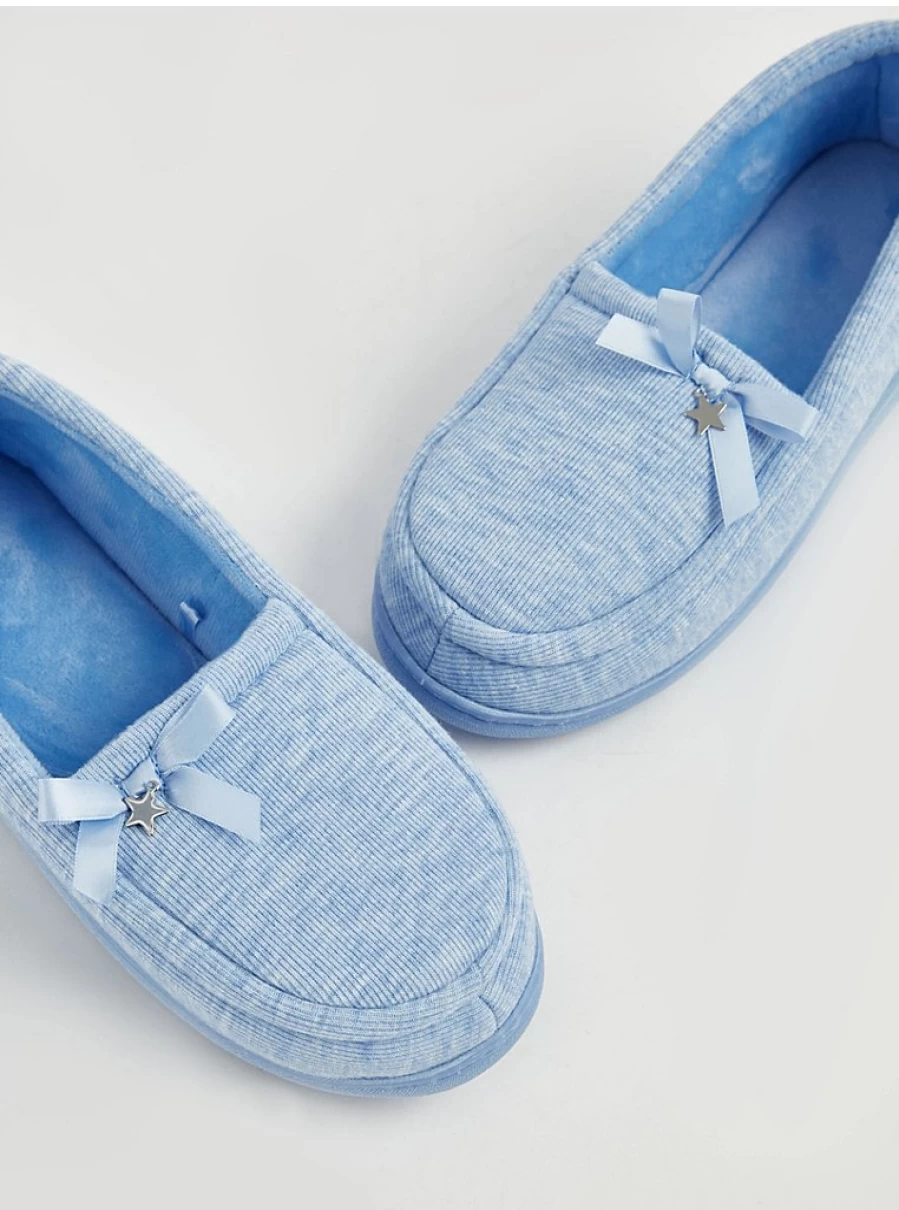 "George at Asda Blue Full Back Slippers for Women | Comfortable Lingerie Slippers Review"