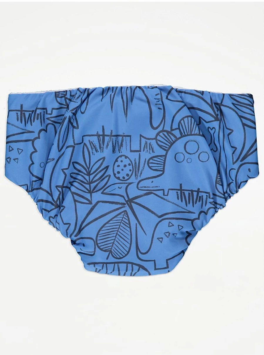 "George at Asda Boys Navy Dinosaur Swim Nappy – Comfortable & Leak-Proof Baby Swim Diaper"