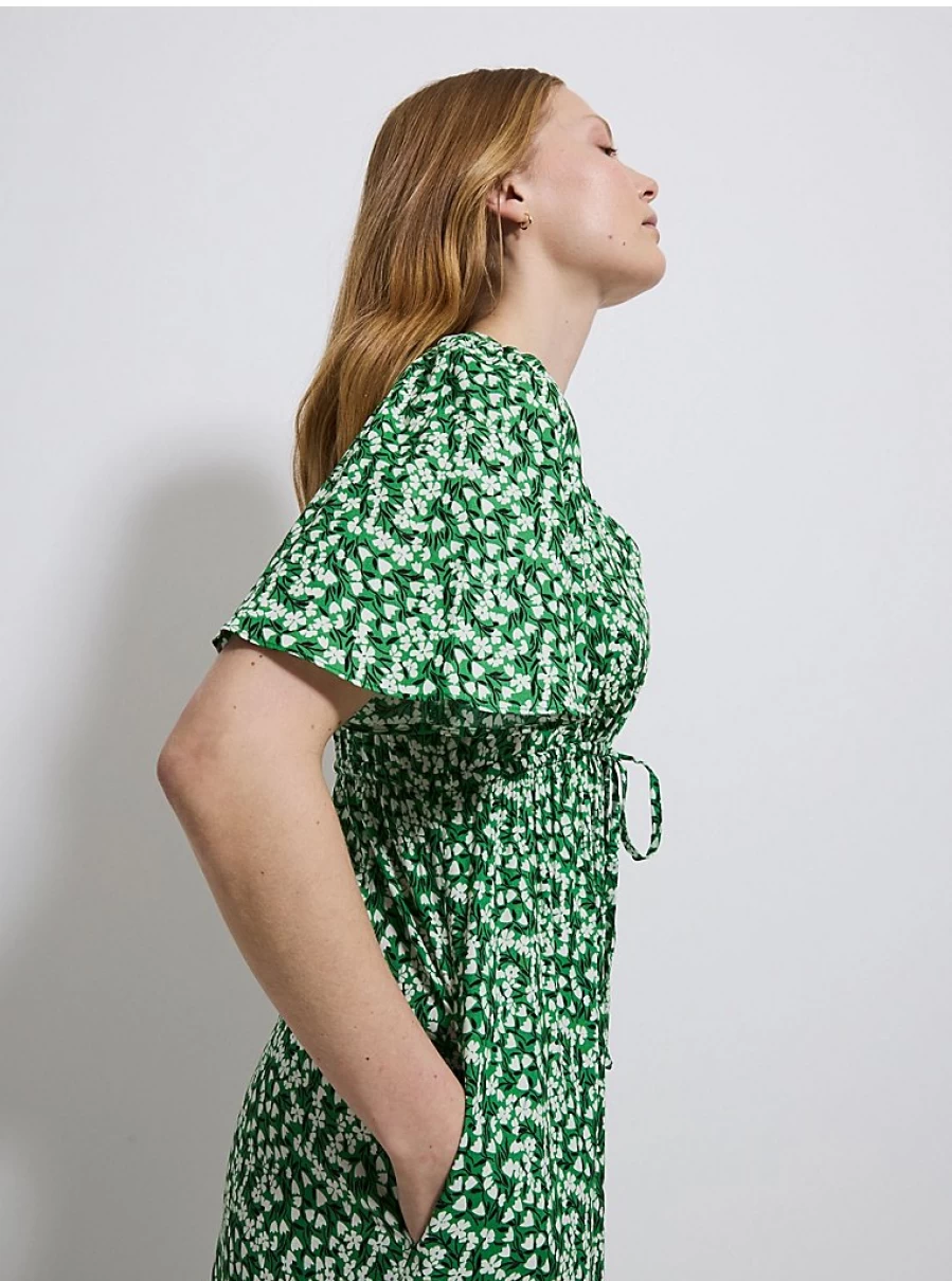 "George at Asda Women's Green Floral Angel Sleeve Midi Dress – Review & Style Guide"
