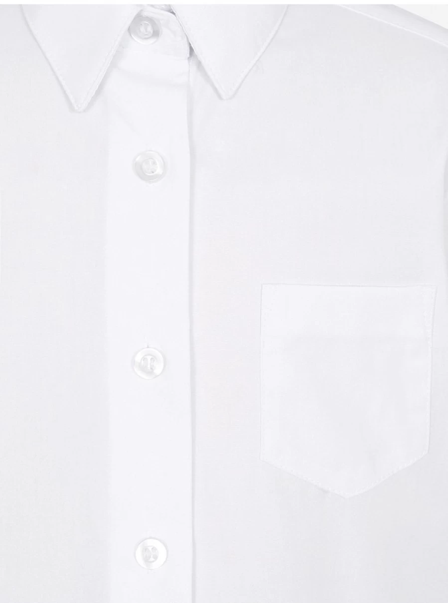 2 Pack Girls' White Slim Fit Long Sleeve School Shirts by George at Asda – Comfortable & Stylish Uniform Tops