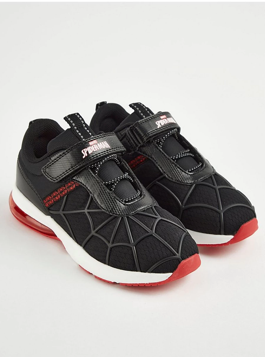 "George at Asda Boys' Marvel Spider-Man Black Web Trainers | Kids' Superhero Shoes"