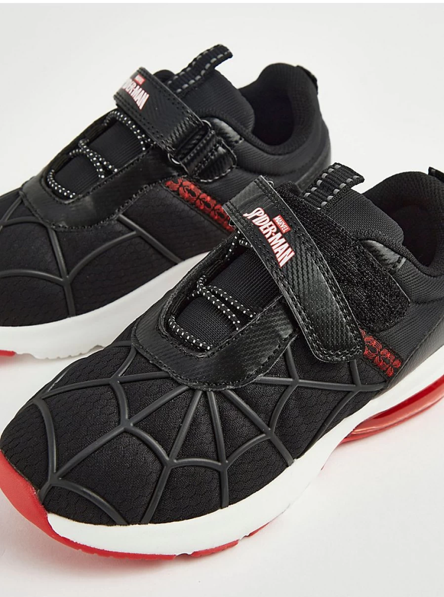 "George at Asda Boys' Marvel Spider-Man Black Web Trainers | Kids' Superhero Shoes"