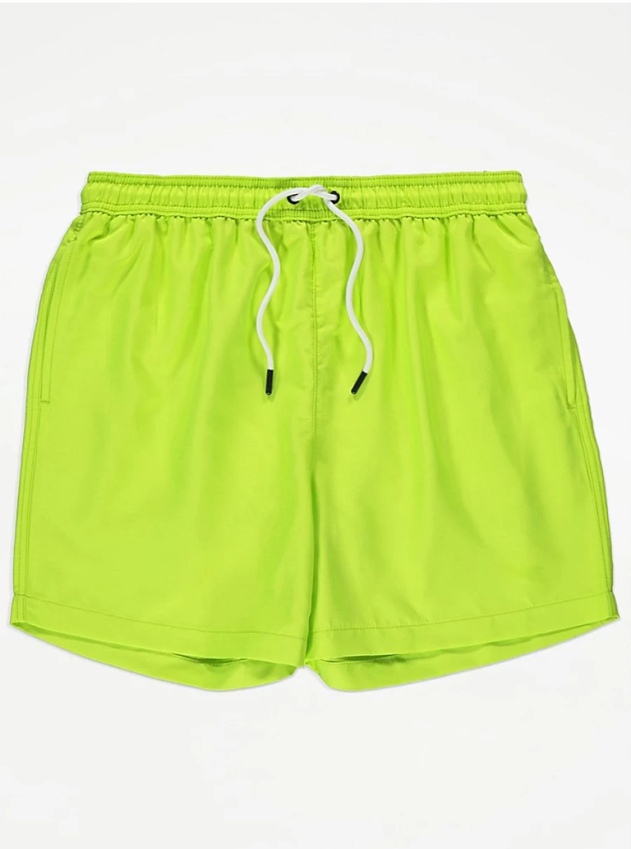 Men's Lime Green Swim Shorts by George at Asda | Comfort & Style for Summer