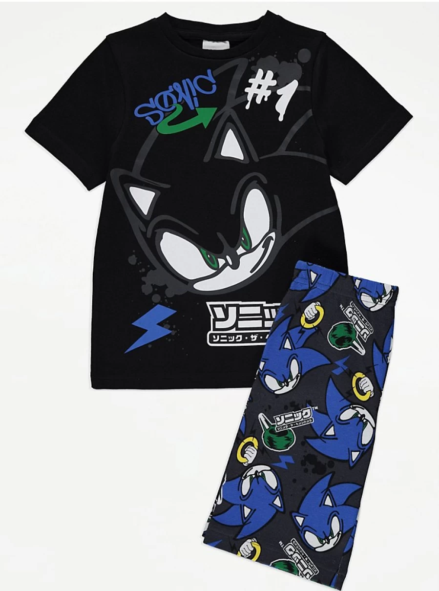 Sonic The Hedgehog Boys' Pyjama Set | Short Sleeve PJs | George at Asda