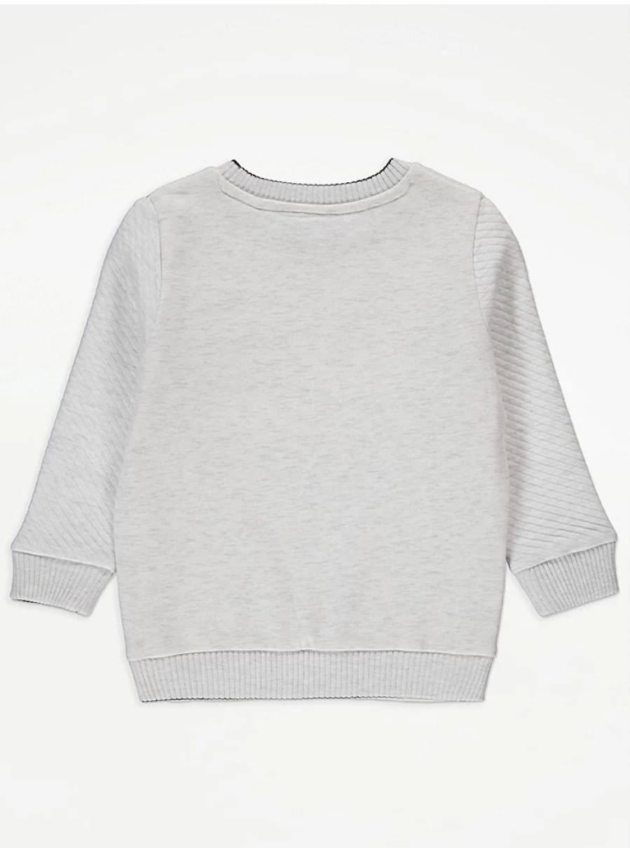 "George at Asda Boys Light Grey Quilted Sweatshirt | Kids' Quilted Pullover Review"