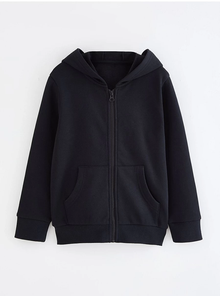 "George at Asda Black Zip Through Hoodie for School | Men's & Women's Review"