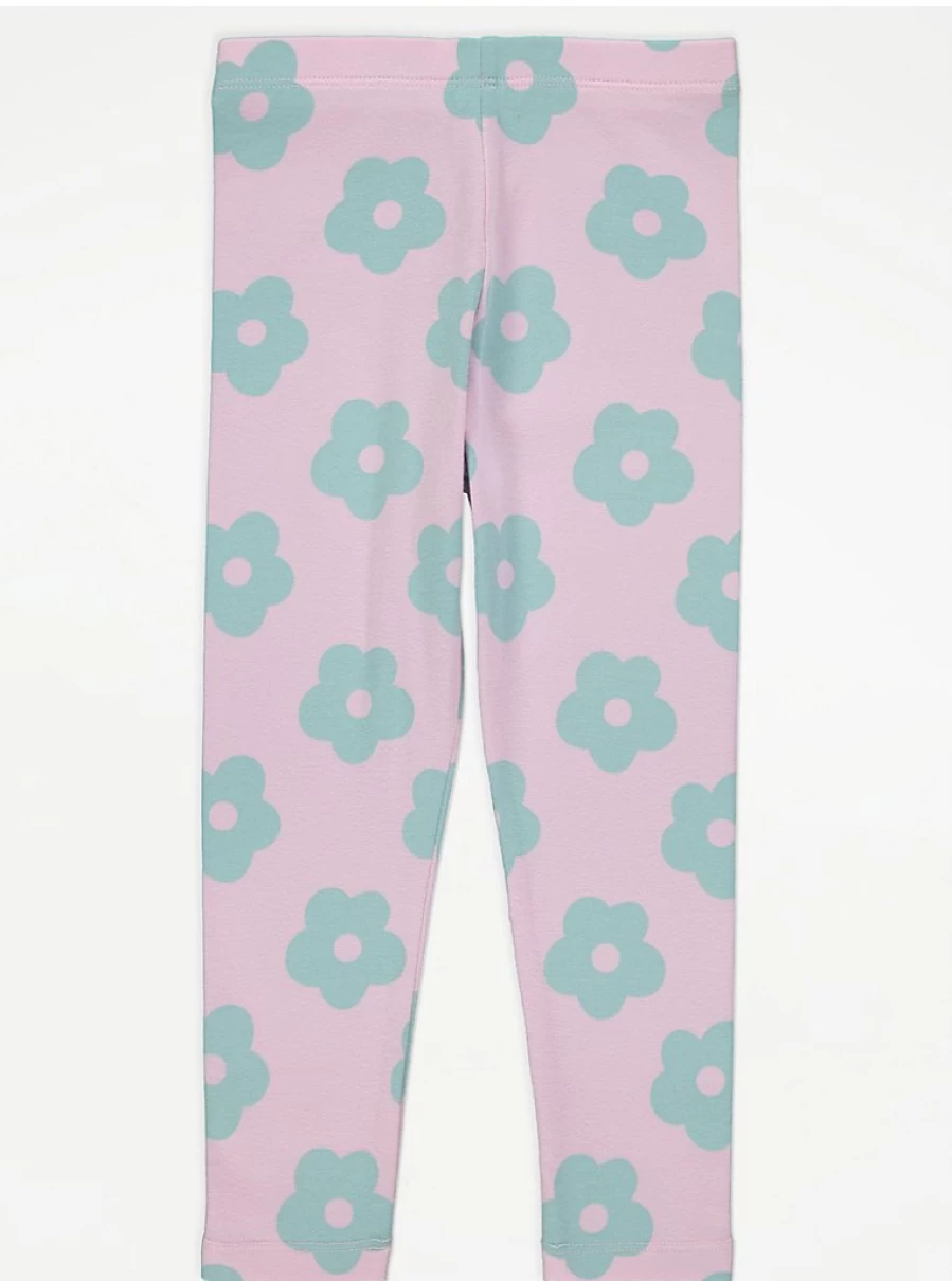 "George at Asda Kids Pink Flower Leggings | Comfortable & Stylish Girls' Leggings Review"