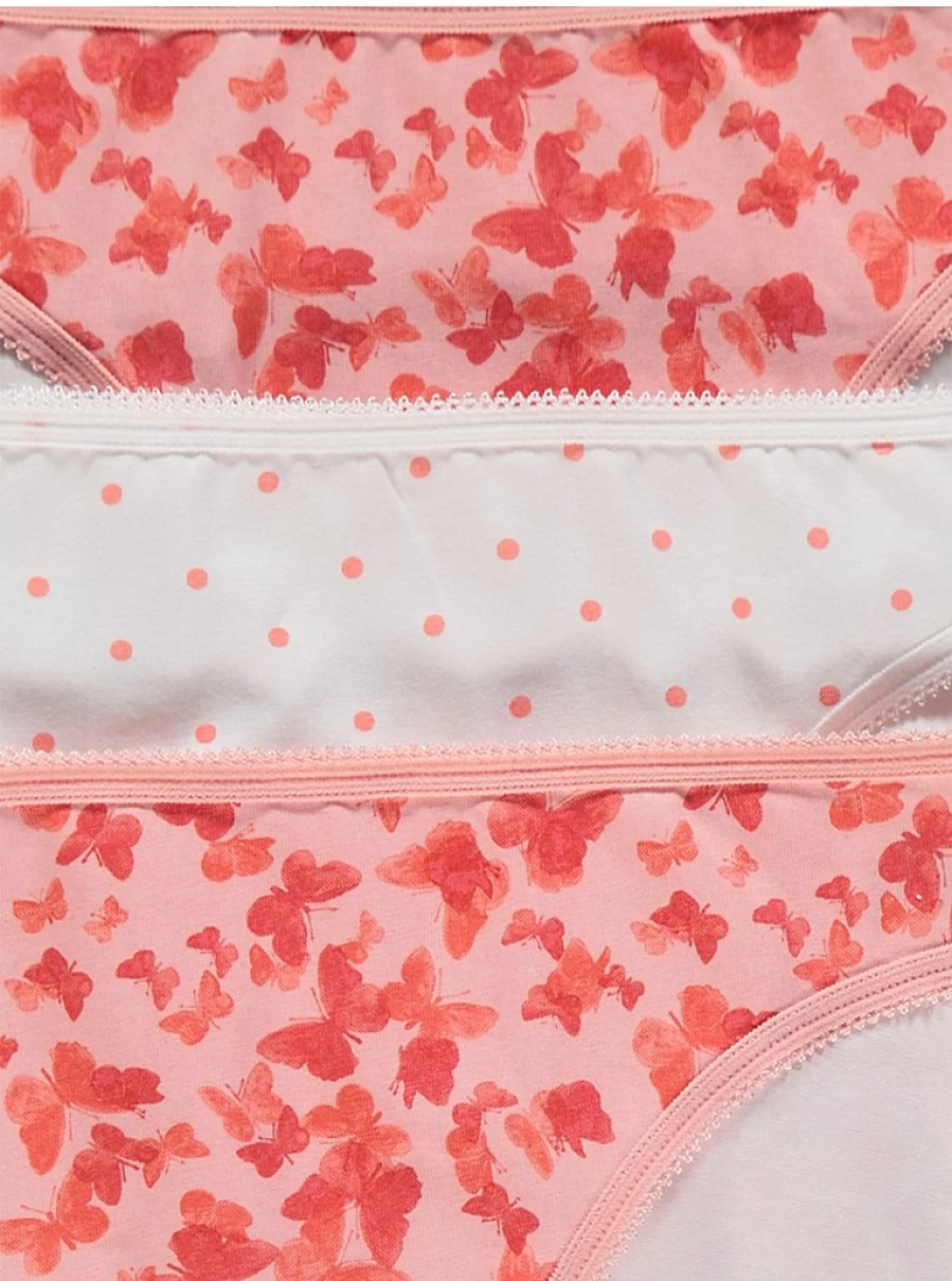 Butterfly Print High Leg Knickers 5-Pack | Women's Lingerie Set | George at Asda