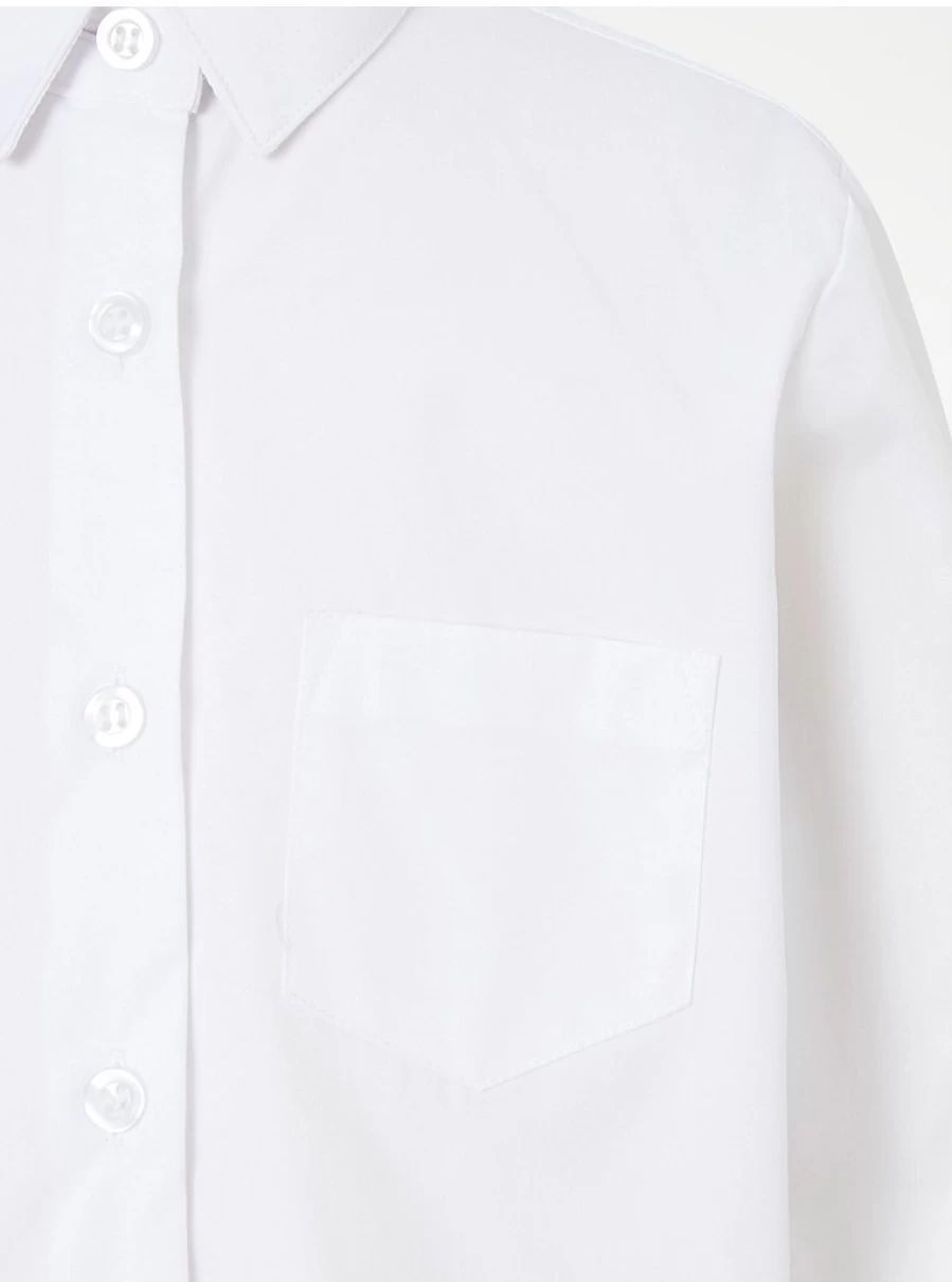 "George at Asda Girls' 5-Pack White Long Sleeve School Shirts for Uniform"