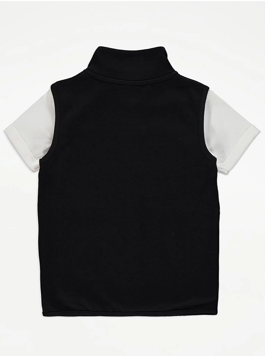 "George at Asda Boys' Red Striped Colour Block Gilet – Kids' Winter Vest Review"