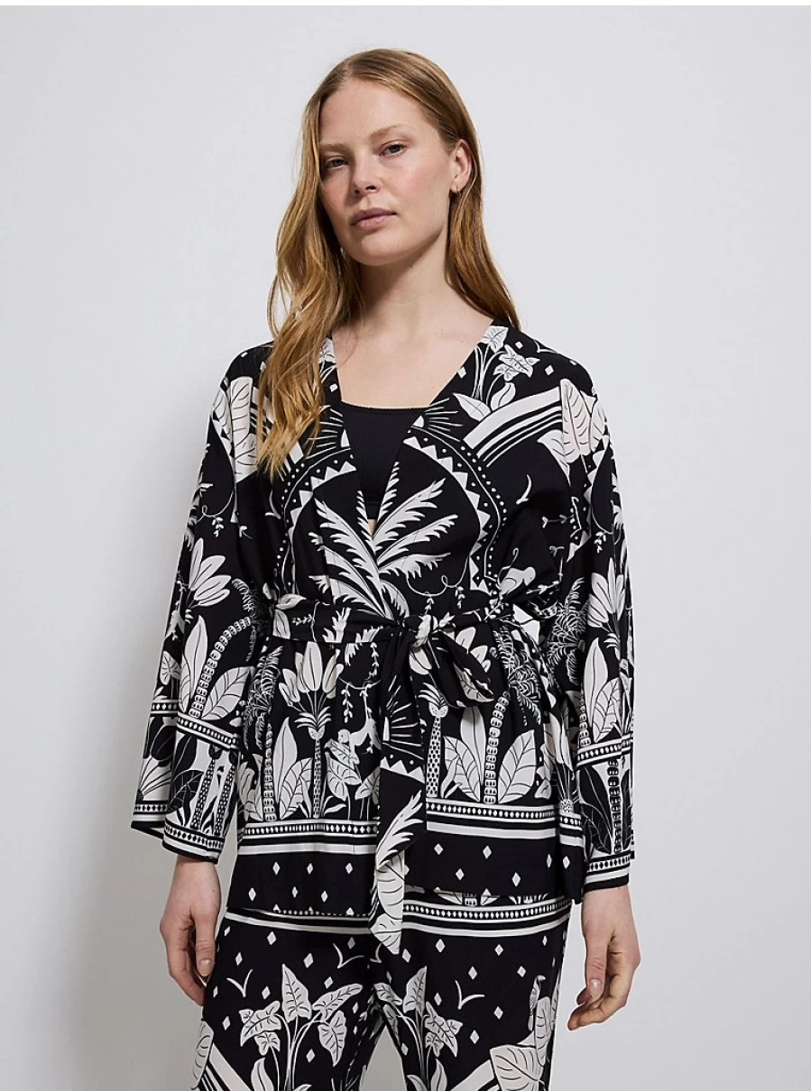 "George at Asda Women's Abstract Palm Print Belted Kimono Co-Ord Set Review"