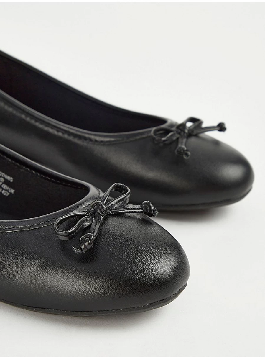 "George at Asda Black Ballet Shoes for School – Comfortable & Durable Dance Footwear"