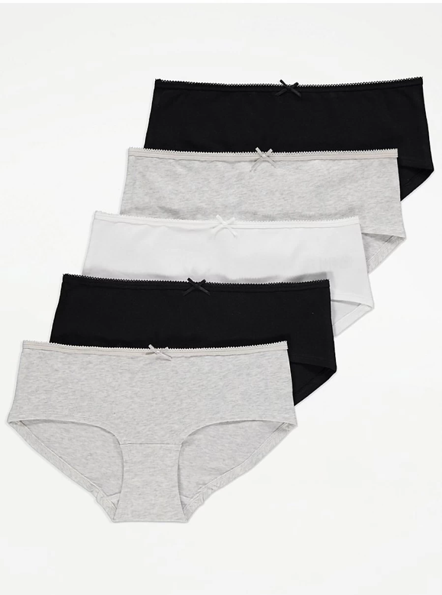 "George at Asda Women's Short Knickers 5-Pack | Comfortable Cotton Underwear | Multi-Pack Lingerie"