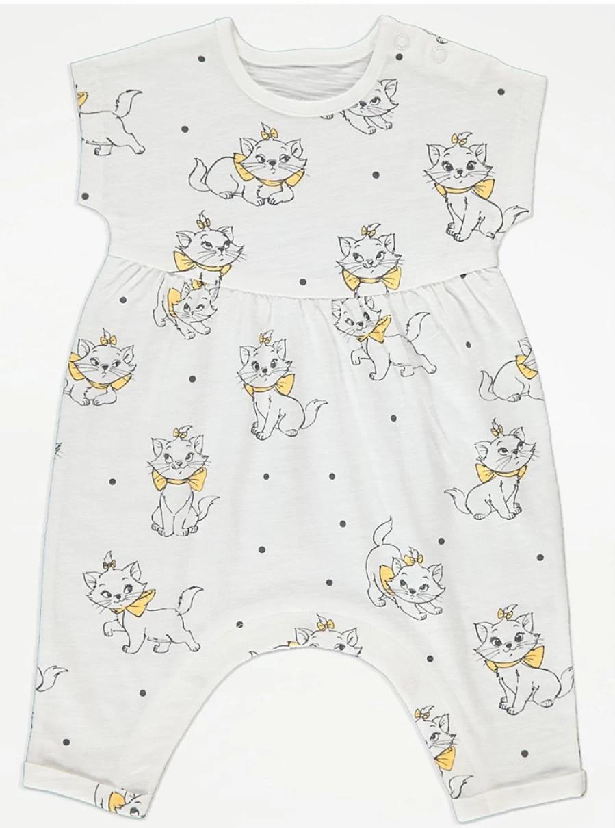 Disney Aristocats Marie Baby Bodysuit - George at Asda | Cute All-in-One Outfit for Infants