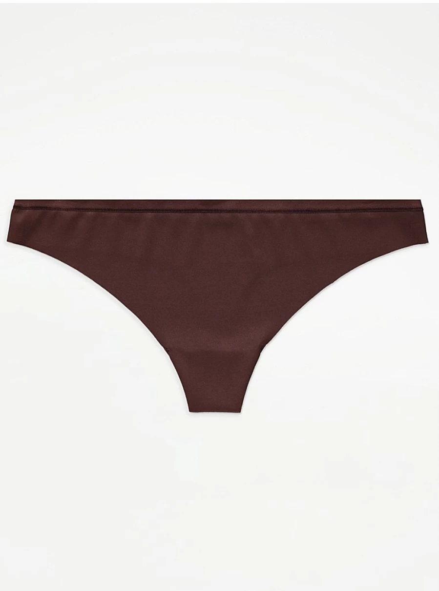 "George at Asda No VPL Thongs 3 Pack | Seamless Underwear for Women | Deep Nude Lingerie Set"
