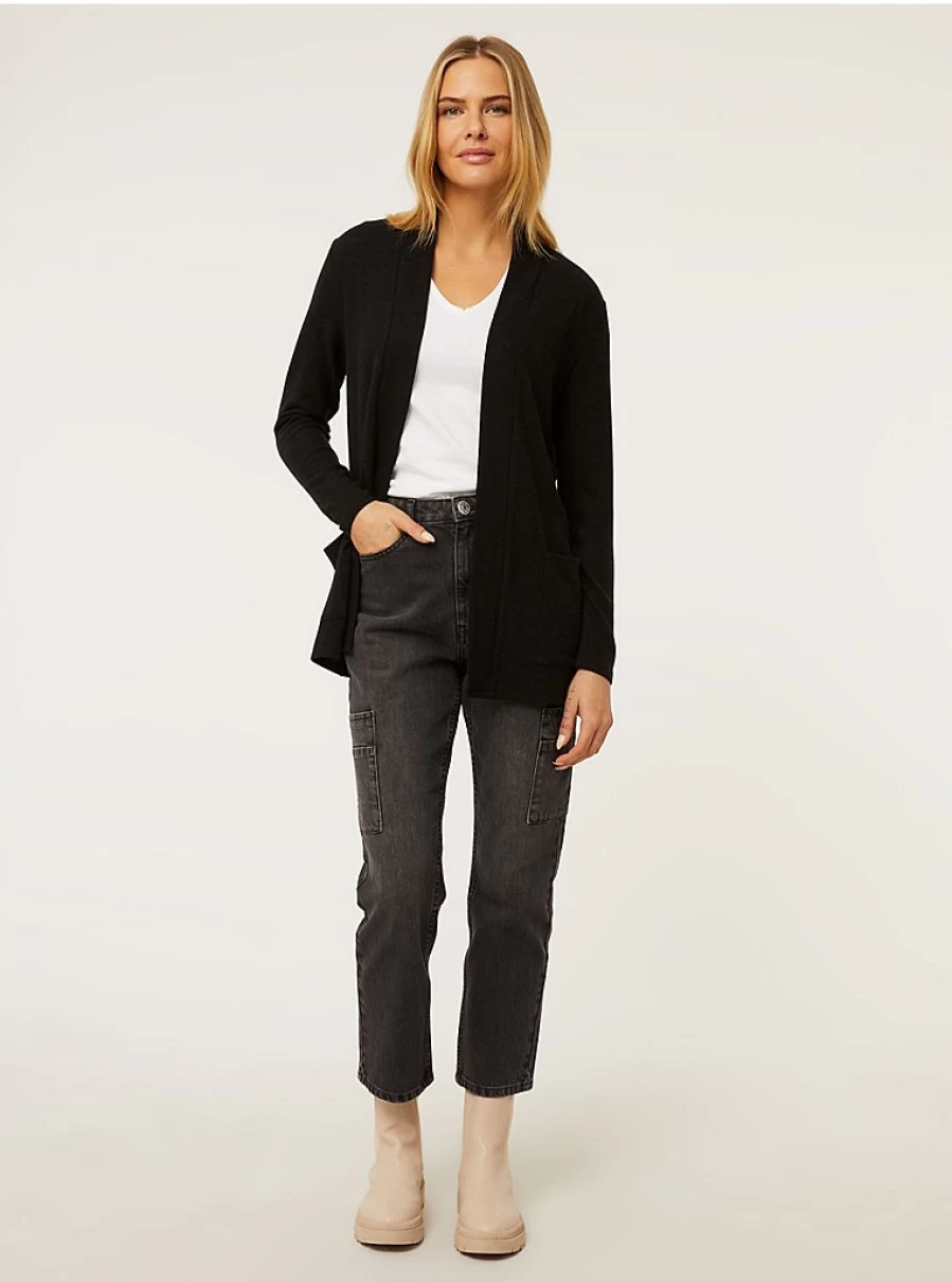 "George at Asda Women's Black Soft Touch Cardigan Review | Cozy Knit Sweater"