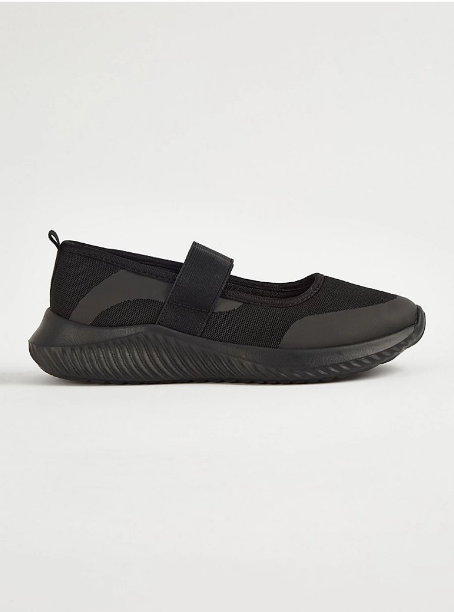 "George at Asda Women's Black Sporty Comfort Ballet Flats – Lightweight & Flexible for Active Wear"
