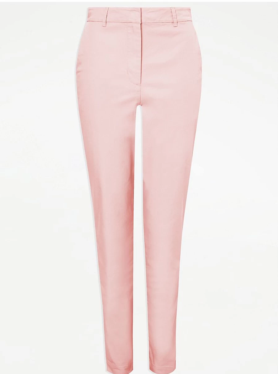 Women's Pink Chino Trousers | Comfort Fit Styling | George at Asda