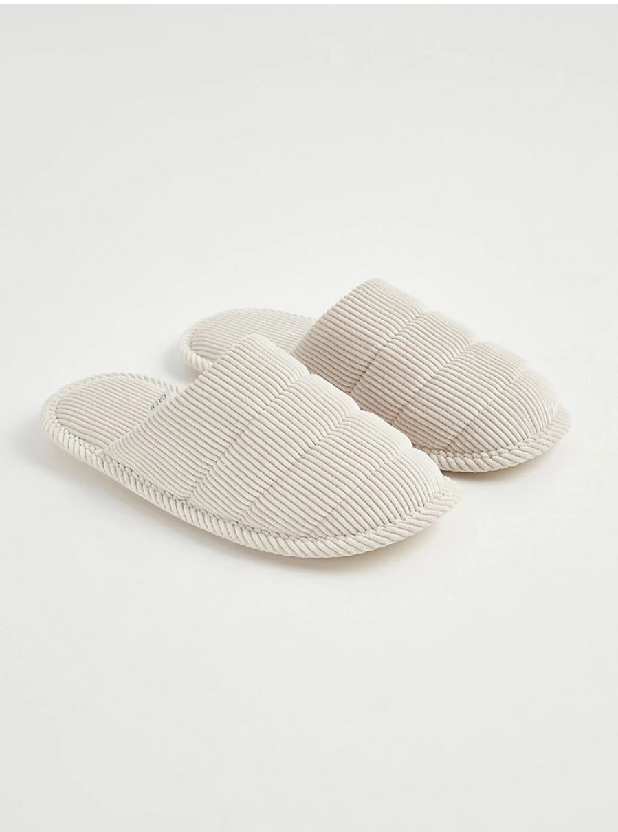 "George at Asda Cream Ribbed Mule Slippers – Comfortable Lingerie Footwear Reviews"