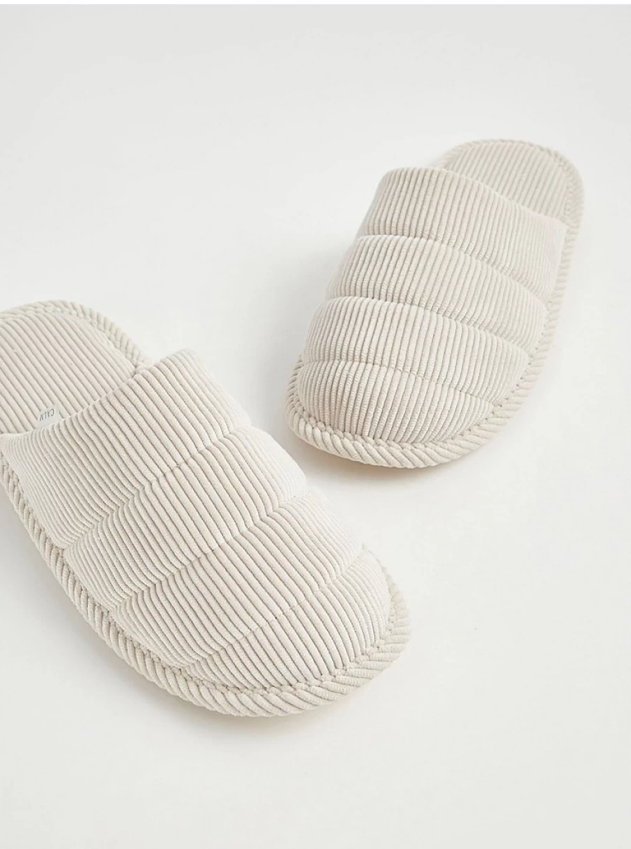 "George at Asda Cream Ribbed Mule Slippers – Comfortable Lingerie Footwear Reviews"