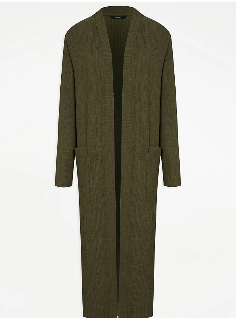 "George at Asda Women's Khaki Textured Longline Cardigan Review & Style Guide"