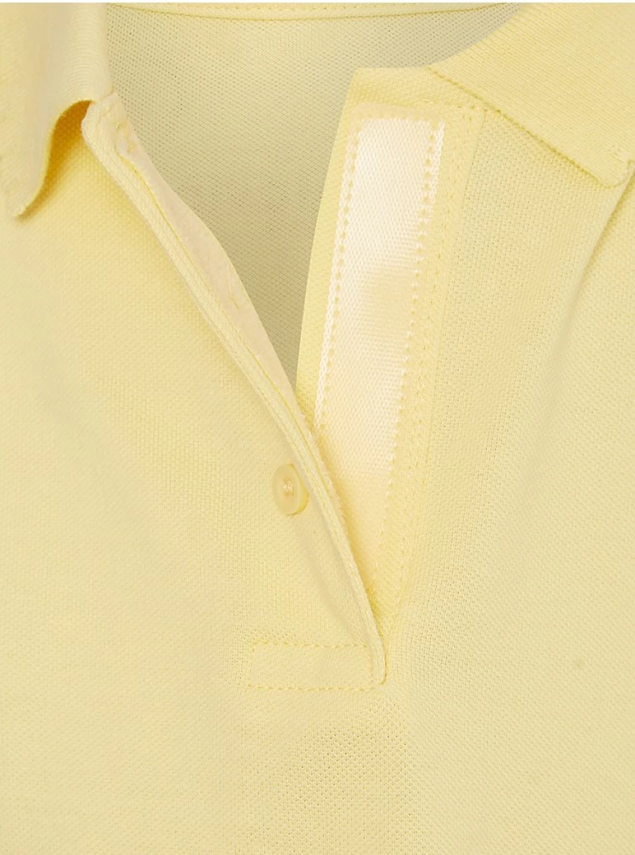 "George at Asda Girls' Yellow School Polo Tops 2-Pack – Scallop Detail Regular Fit"