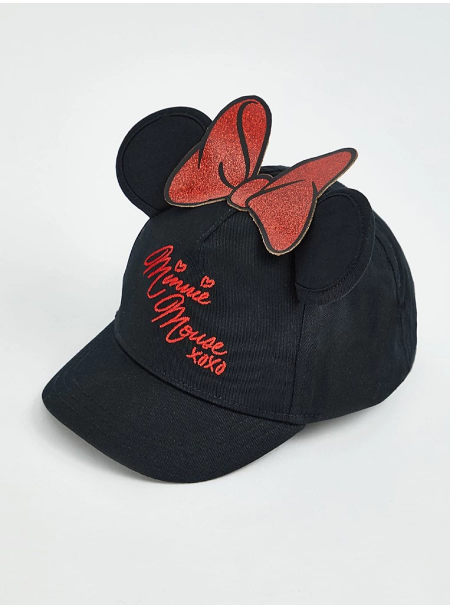 Disney Minnie Mouse Glitter Bow Cap for Girls | George at Asda Kids' Fashion | Sparkling Hair Accessory