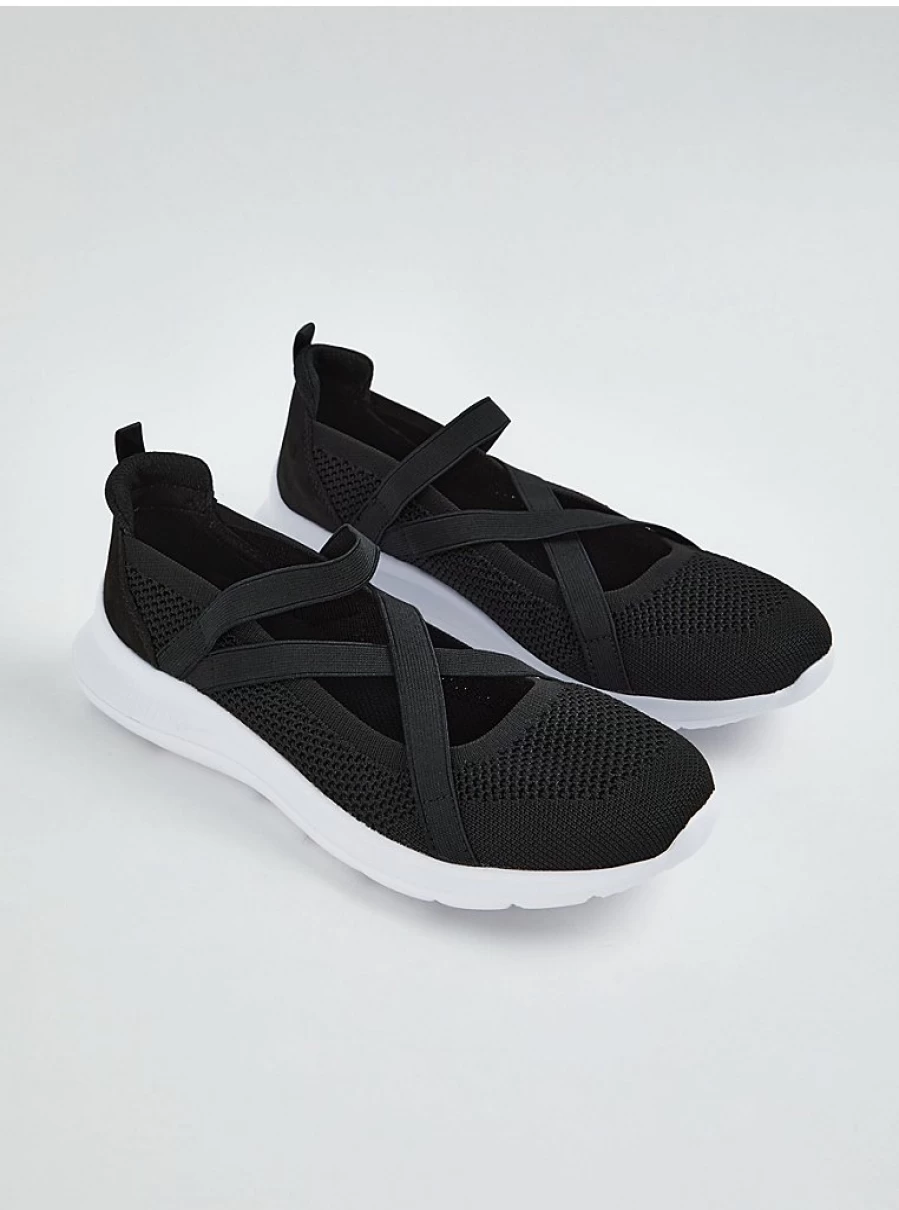Women's Black Sporty Ballet Trainers - George at Asda | Comfortable & Stylish Sneakers