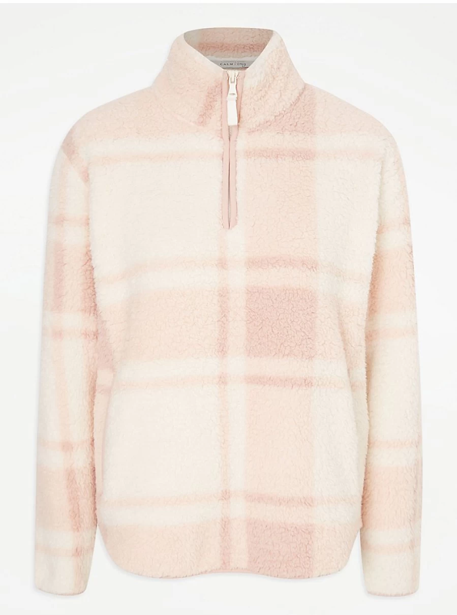 "George at Asda Pink Checked Borg Pyjamas – Women’s Lingerie & Sleepwear Review"