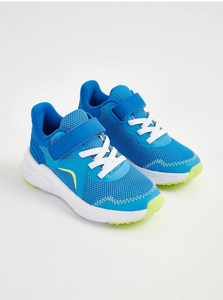 "George at Asda Kids' Blue Sporty Mesh Trainers with Strap Panel | Comfortable & Lightweight Sneakers"