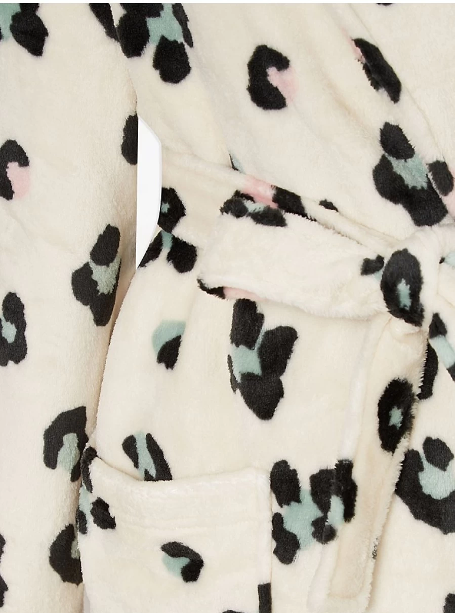 "George at Asda Cream Animal Print Dressing Gown - Soft Women's Lingerie Robe Review"