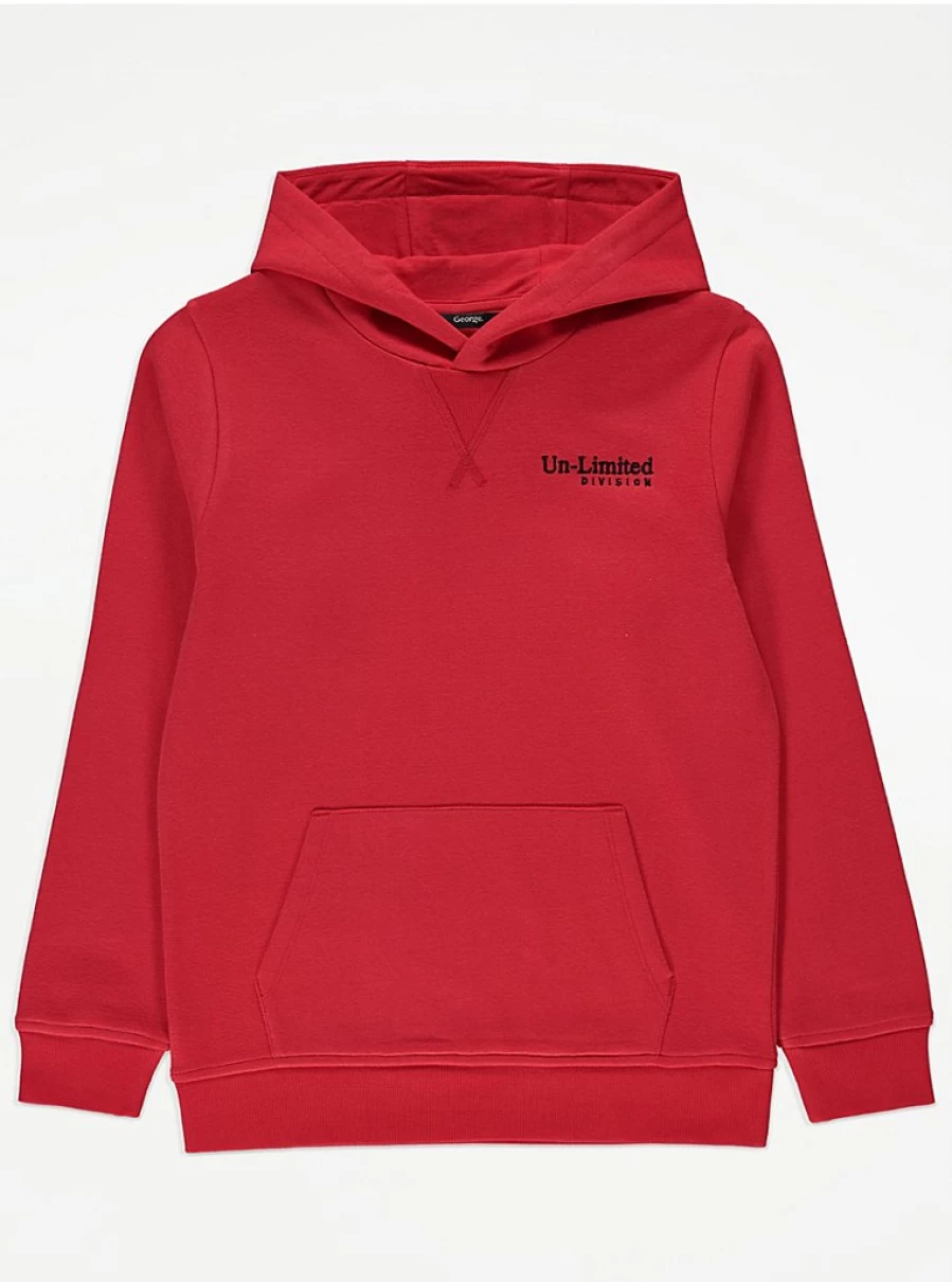 "George at Asda Boys Red Unlimited Division Hoodie - Kids' Pullover Sweatshirt Review"