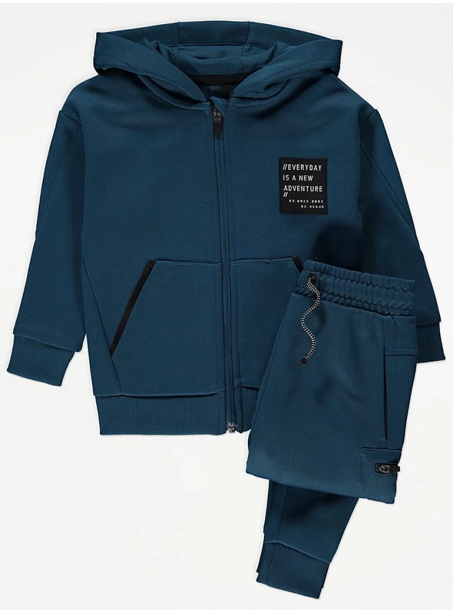 "George at Asda Boys' Teal Everyday Is A New Adventure Tracksuit – Kids Comfort Fit Review"