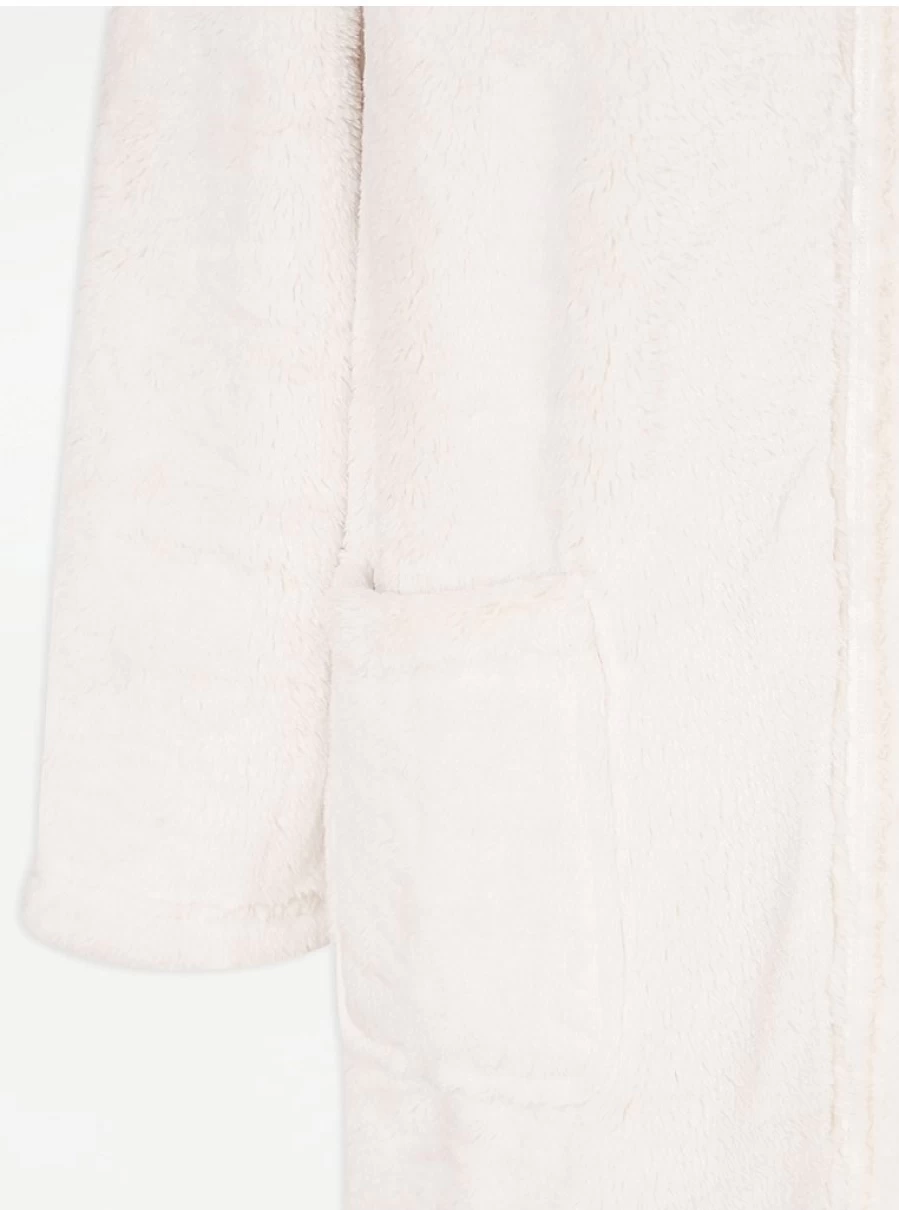 "George at Asda Neutral Zip Up Dressing Gown | Comfortable Loungewear & Sleepwear"