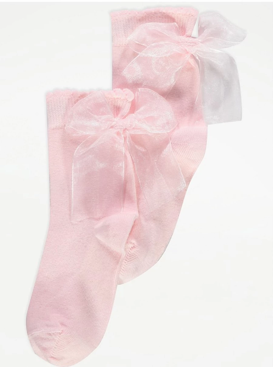 "George at Asda Kids Pink Tulle Bow Cotton Socks – Soft & Comfortable Review"
