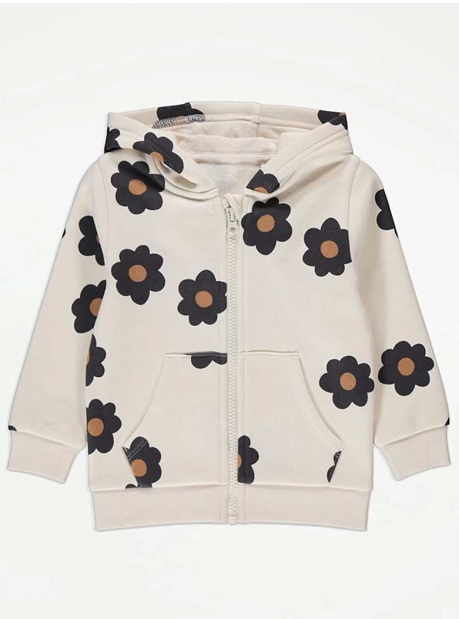 "George at Asda Kids Cream Floral Zip-Up Hoodie – Reviews & Features"
