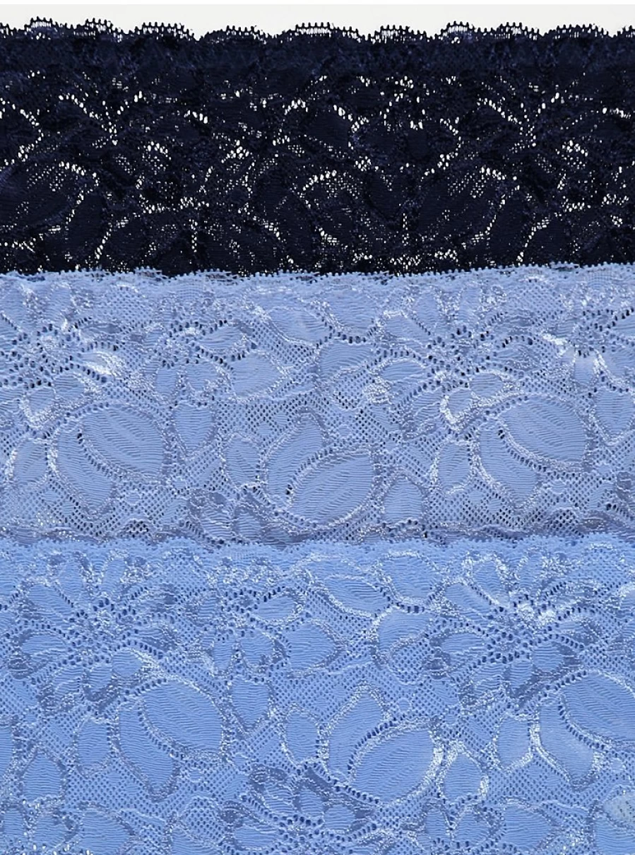 "George at Asda Blue Lace Bandeau & Midi Knickers 3-Pack | Women's Lingerie Set Review"