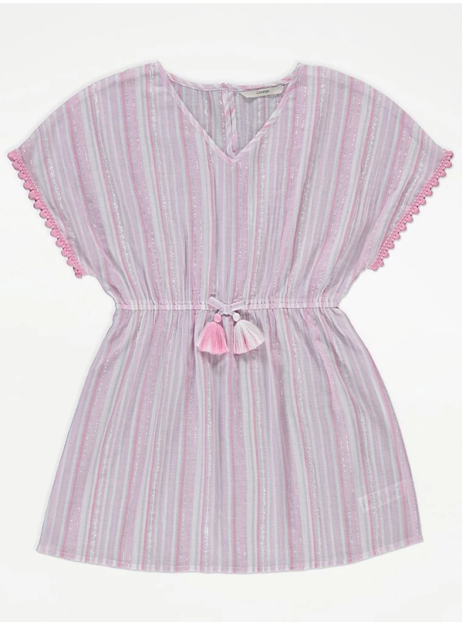 Girls Pink Striped Tassel Kaftan | George at Asda | Comfortable & Stylish Kids Wear