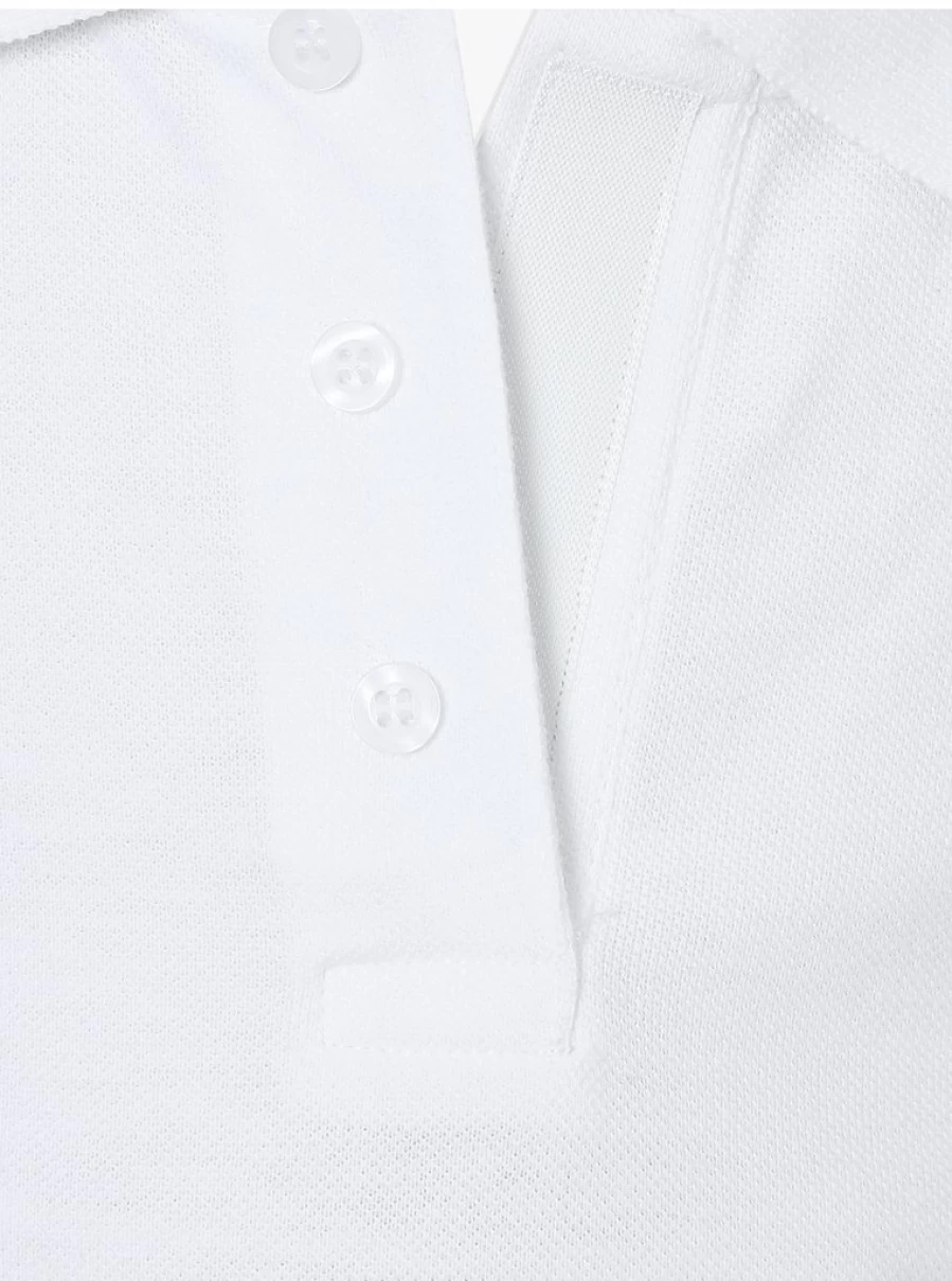 "George at Asda Women's White Scallop Hem Short Sleeve Polo Shirts 2-Pack for School"