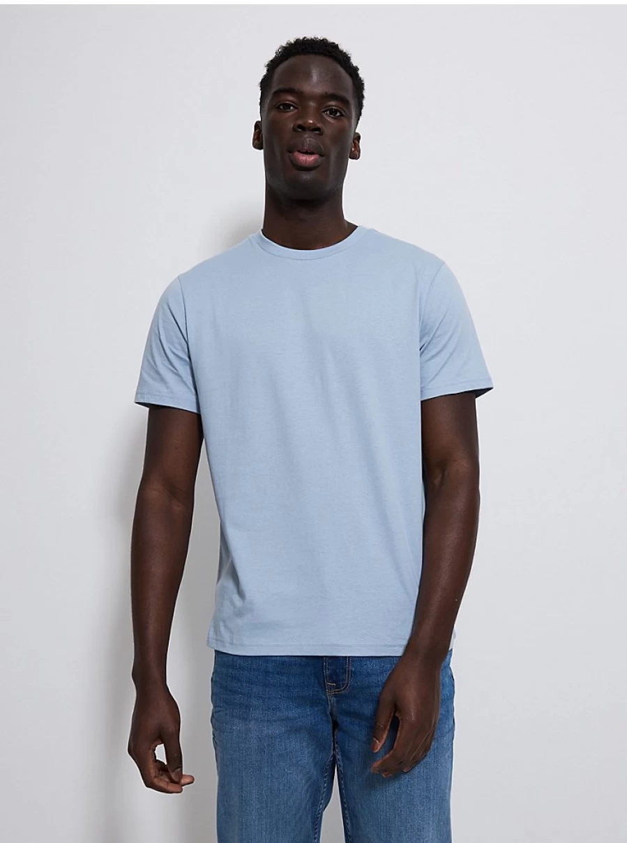 "George at Asda Men's Light Blue Crew Neck T-Shirt – Comfort Fit Casual Tee Review"