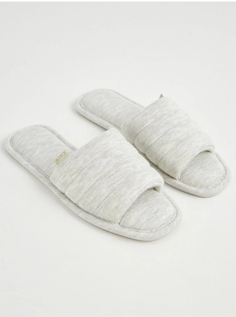 "George at Asda Light Grey Marl Open Toe Slippers – Comfortable Lingerie Footwear Reviews"