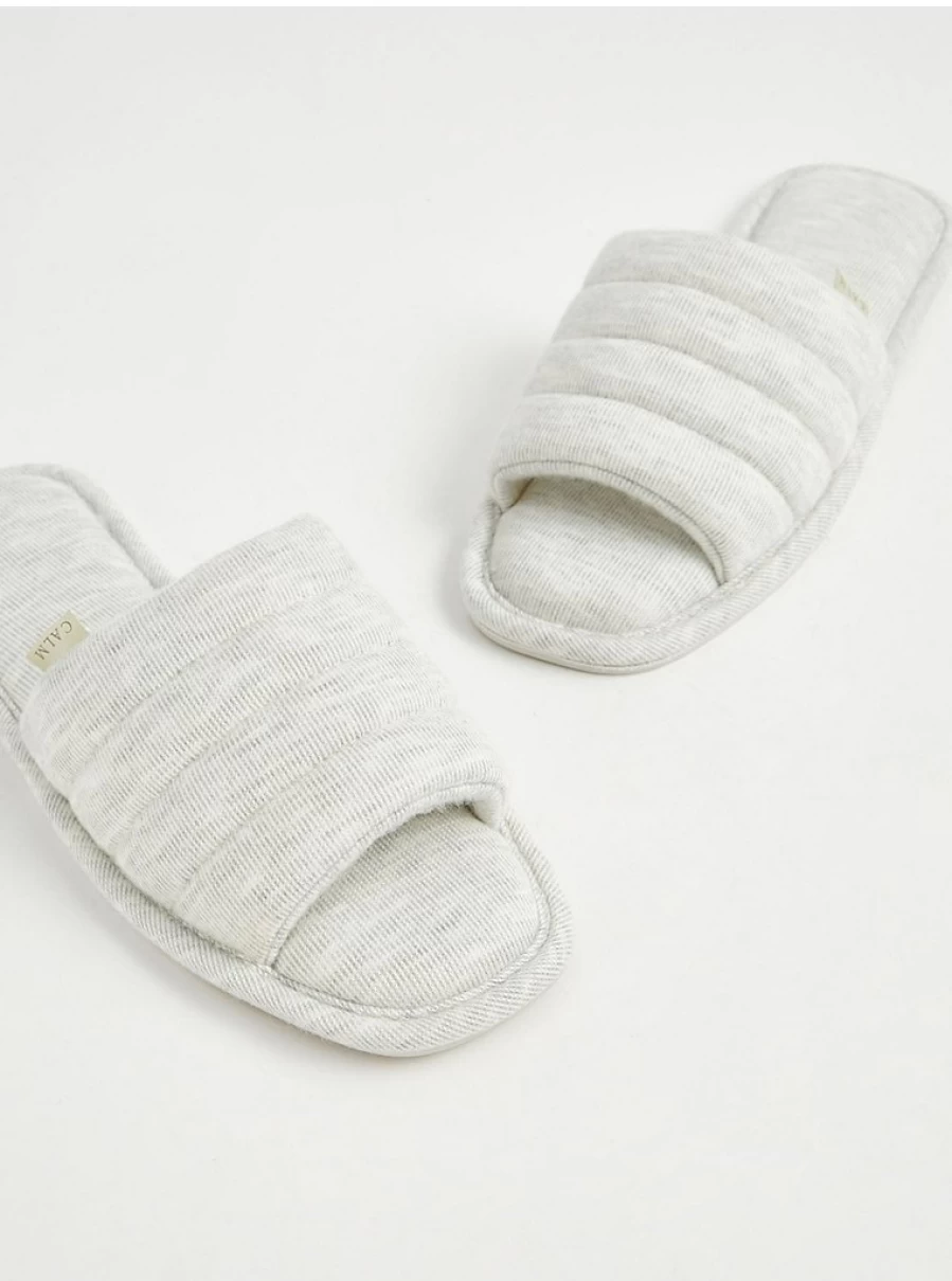 "George at Asda Light Grey Marl Open Toe Slippers – Comfortable Lingerie Footwear Reviews"