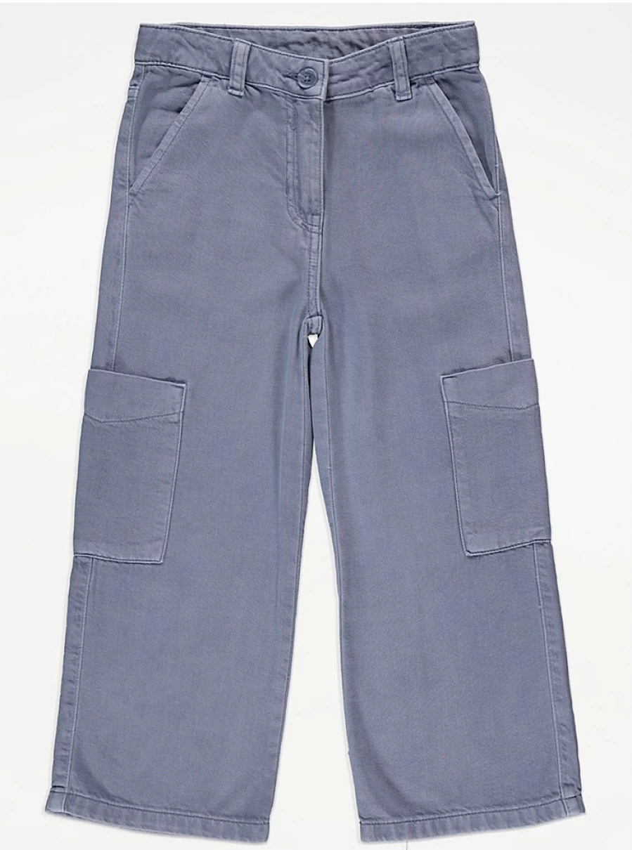 "George at Asda Kids Blue Twill Cargo Pants Review: Comfort & Style"